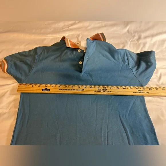 JEANNE PIERRE Teal Polo Dress with Coral Trim - Size Large VINTAGE NOS NWT - Picture 5 of 7